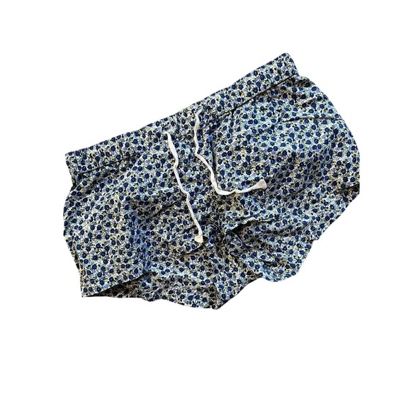 J.CREW Pants - J Crew Shorts Wm‎ XS Blue Floral Drawstring Elastic Waist Lounge Summer Coquette